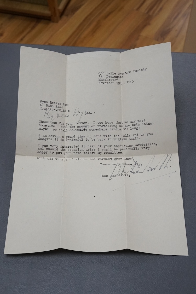 Two classical music related letters; a typed letter from Benjamin Britten (1913-1976) to Marie Slocombe (1912-1995) founder of the BBC Sound Archive, on ‘The Red House’, Aldeburgh headed note paper, dated 24 September 19